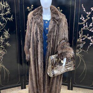 Beautiful Vintage Full Length Beaver Fur Coat by Lazare's Furs of Windsor